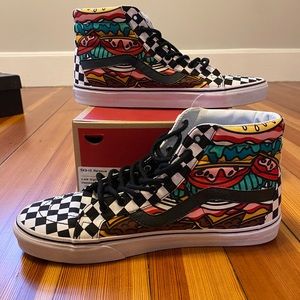Vans Sk8 Hi (Late Night) - Burger/Checkerboard -13
